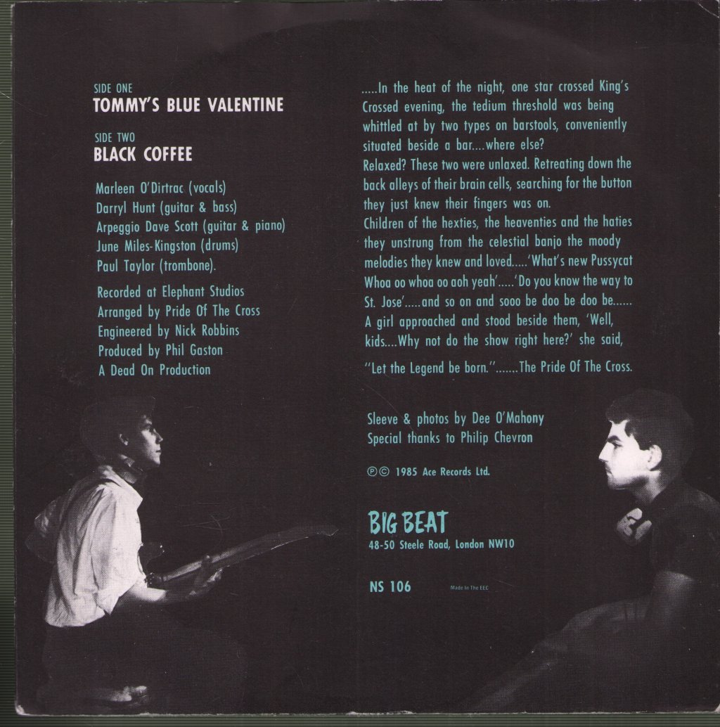 Pride Of The Cross - Tommy's Blue Valentine - 7 Inch