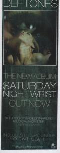 Deftones - Saturday Night Wrist - Advert