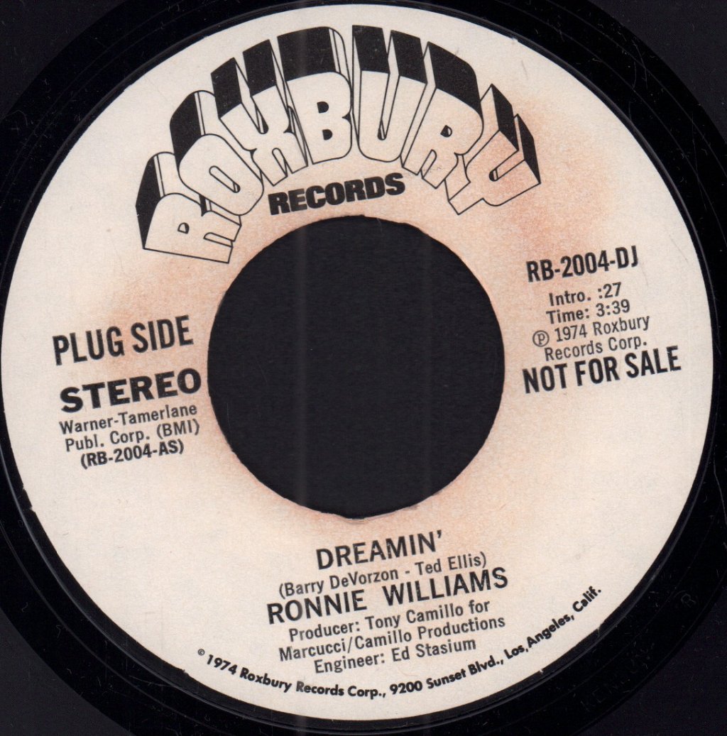 Ronnie Williams - Dreamin' - 7 Inch