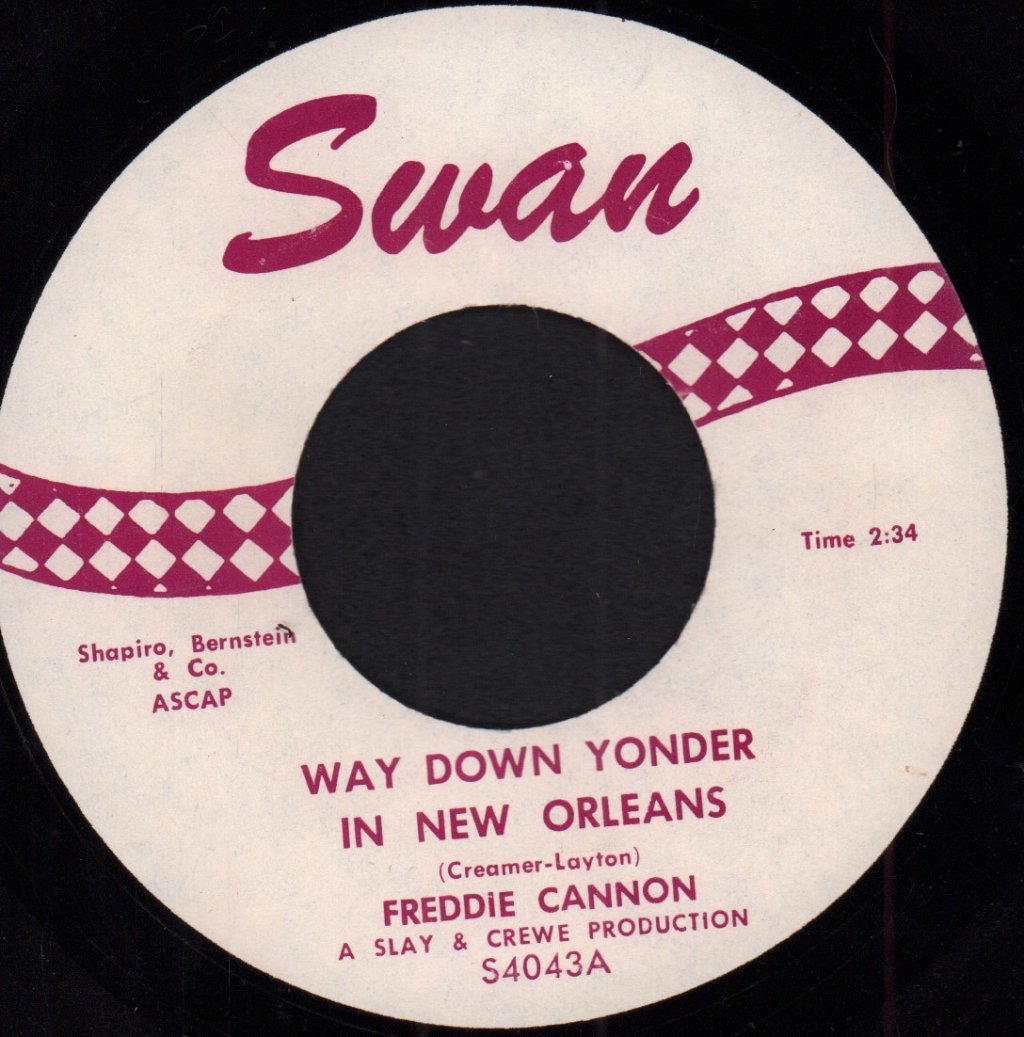 Freddie Cannon - Way Down Yonder In New Orleans - 7 Inch