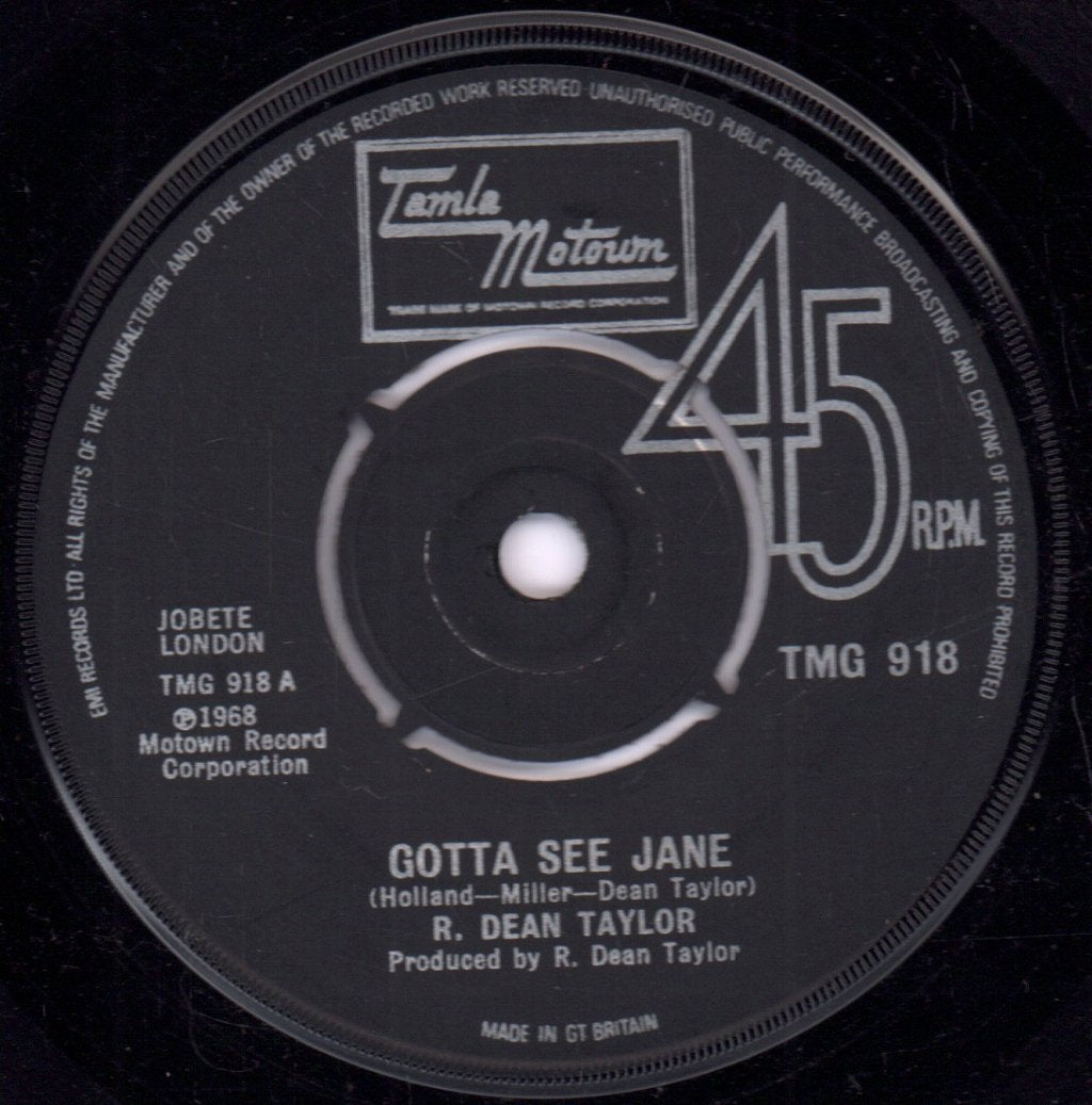 R.Dean Taylor - Gotta See Jane - 7 Inch