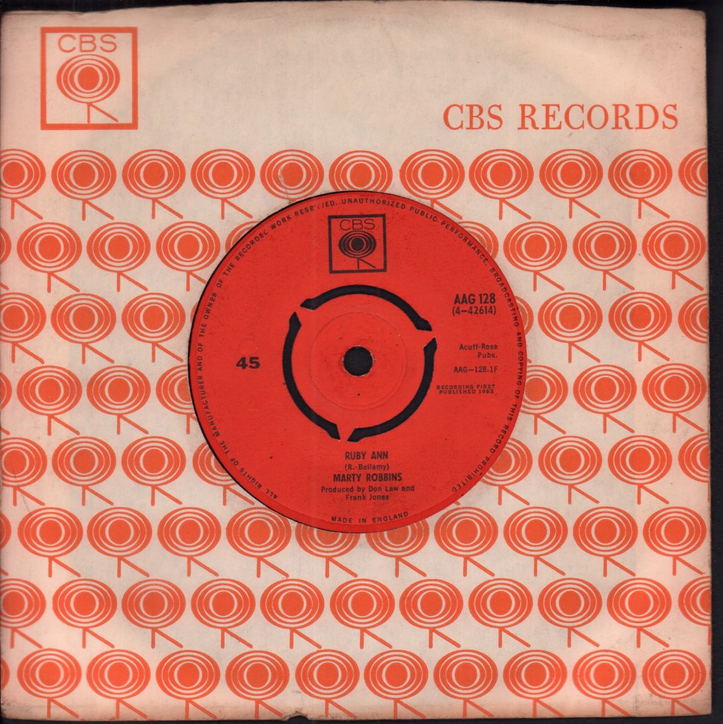 Marty Robbins - Ruby Ann - 7 Inch
