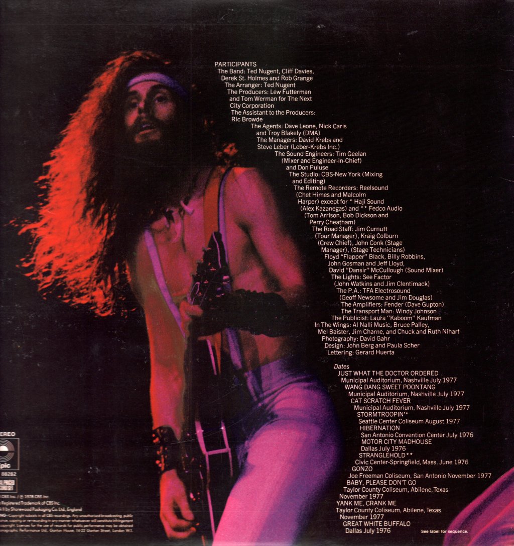 Ted Nugent - Double Live Gonzo! - Double Lp