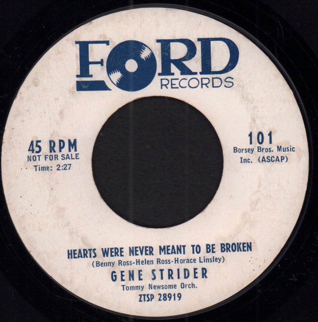 gene strider - hearts were never meant to be broken - 7 Inch