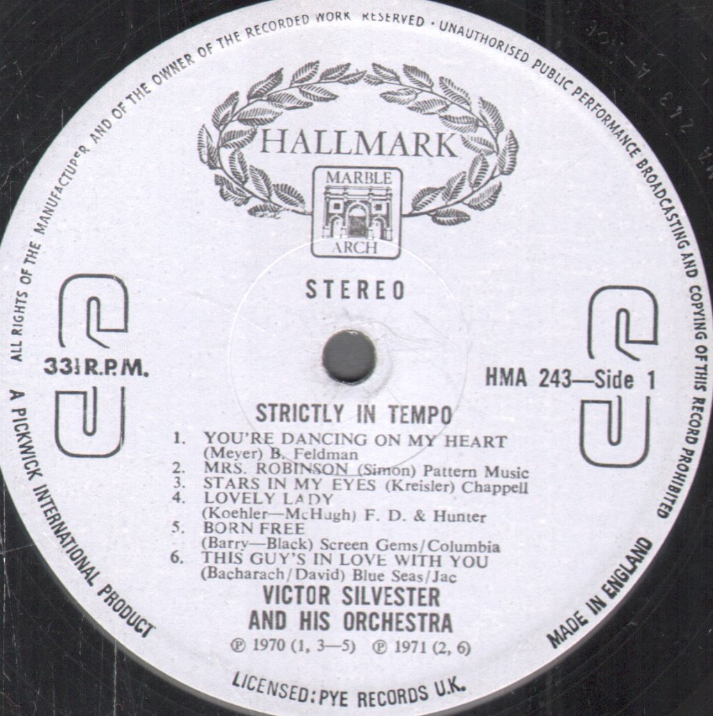 Victor Silvester Orchestra - Strictly In Tempo - Lp