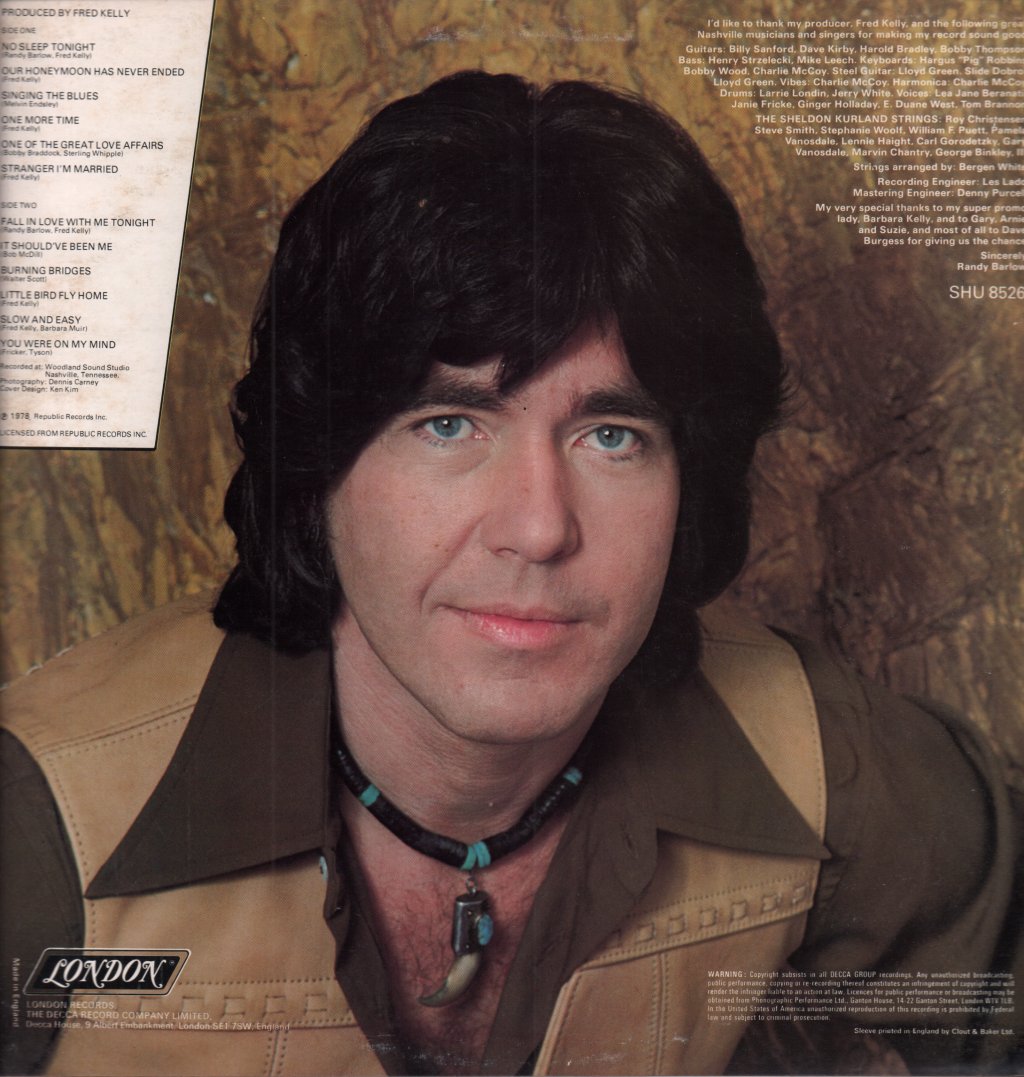 Randy Barlow - Fall In Love With Me - Lp