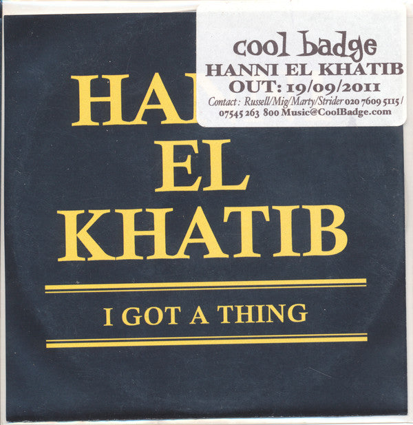 Hanni El Khatib - I Got A Thing - Cdr