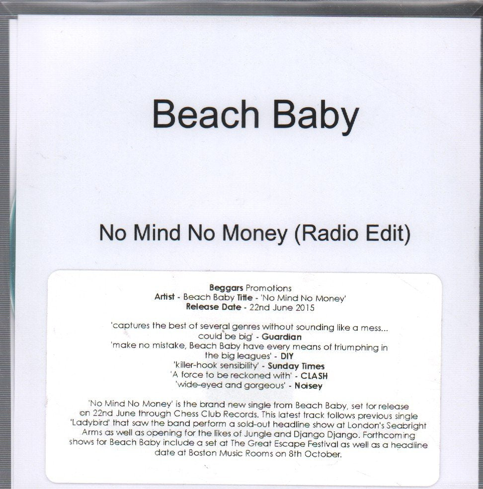 Beach Baby - No Mind No Money - Cdr
