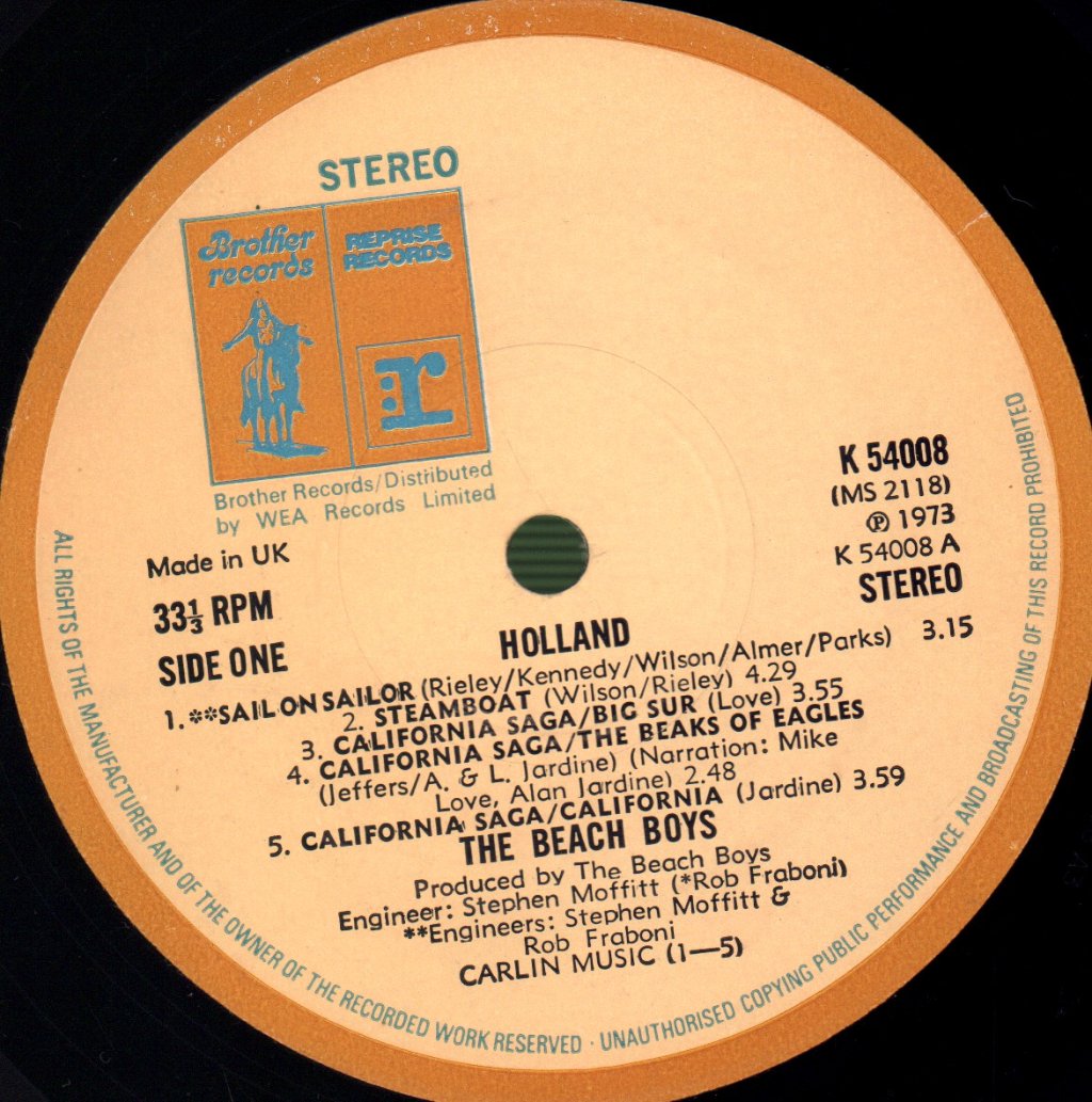 Beach Boys - Holland - Lp