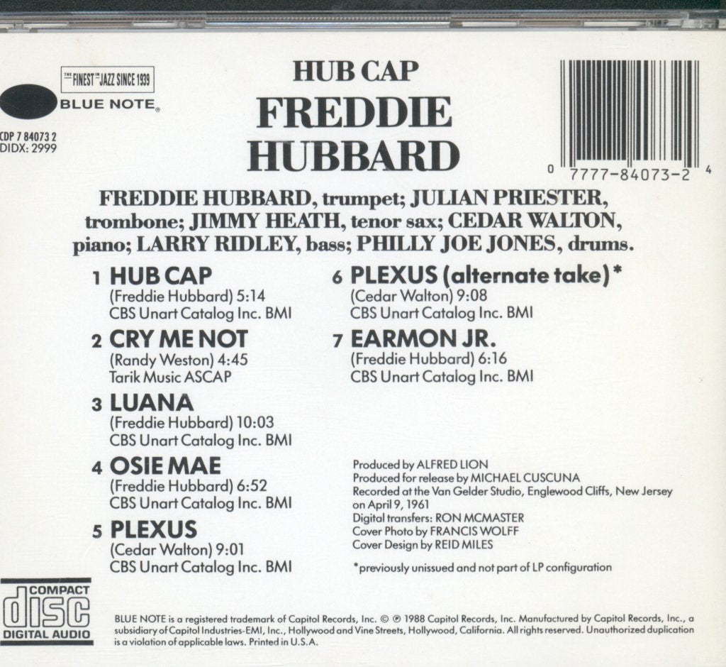 Freddie Hubbard - Hub Cap - Cd