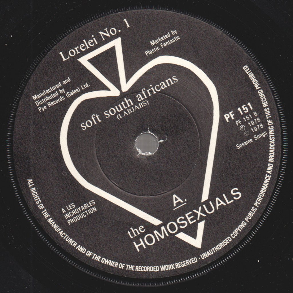 Homosexuals - Hearts In Exile - 7 Inch