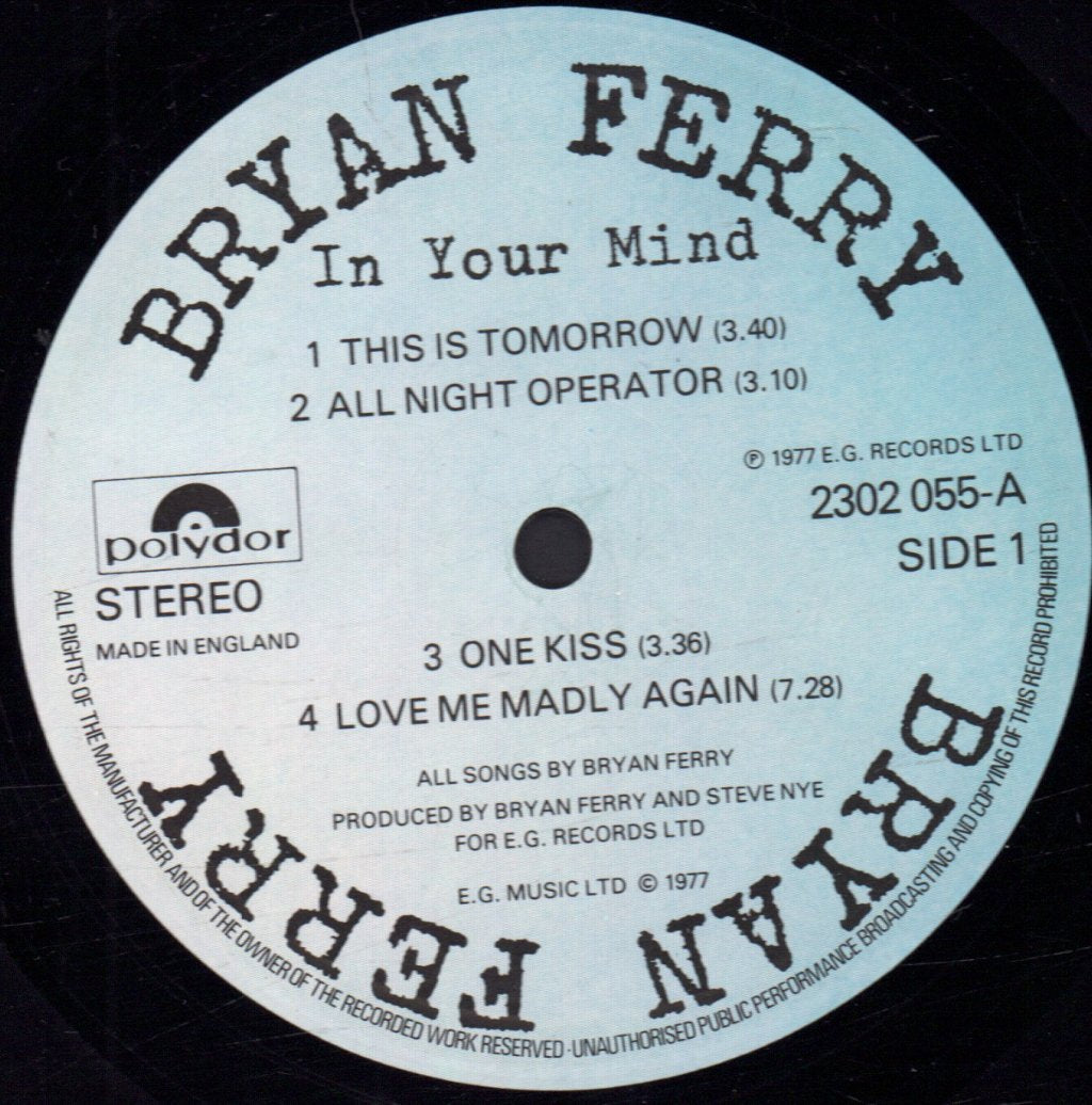 Bryan Ferry - In Your Mind - Lp