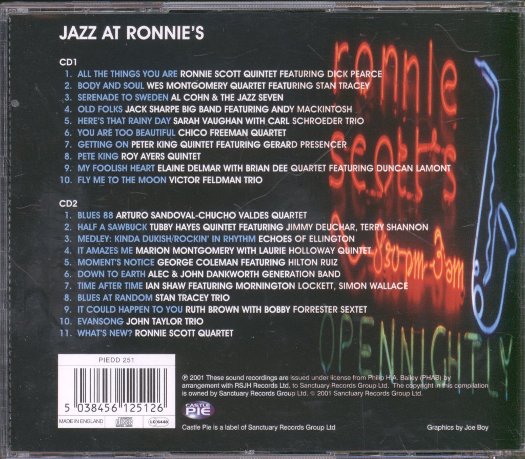 Various Artists - Jazz At Ronnie's - Double Cd