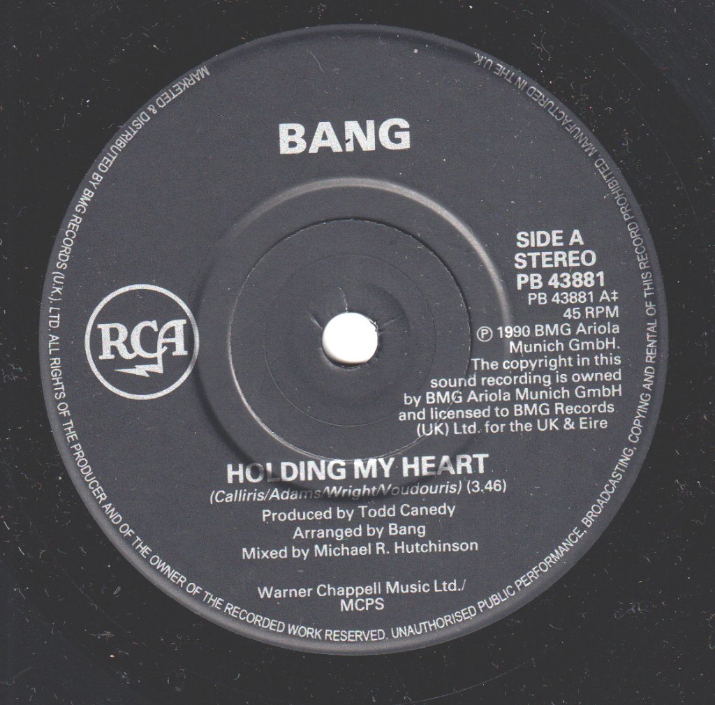 Bang - Holding My Heart - 7 Inch