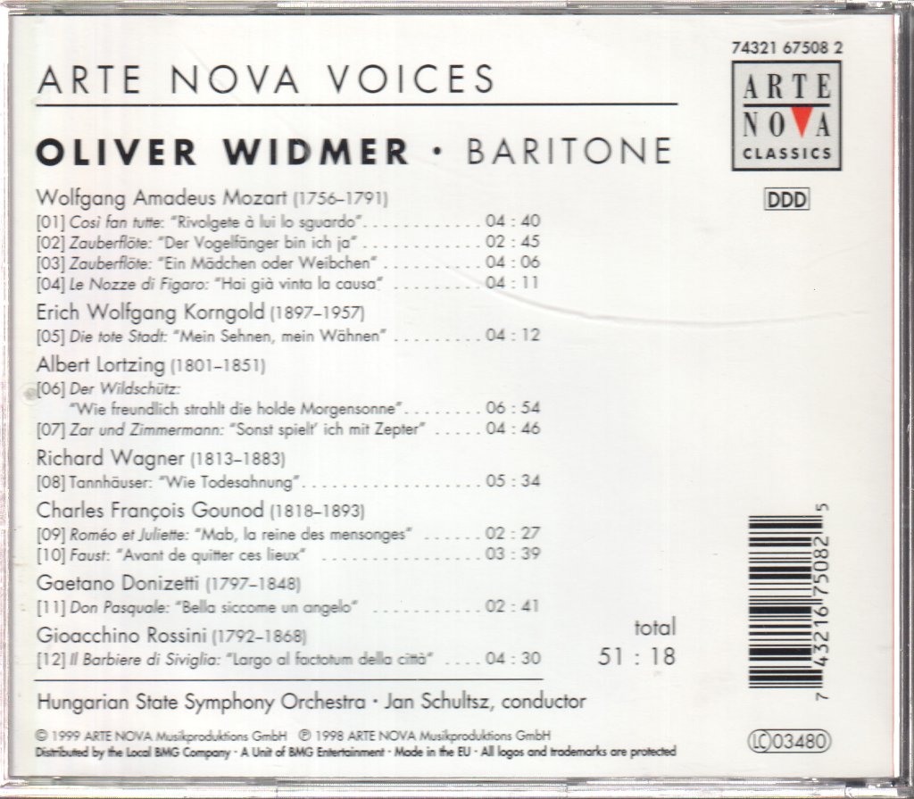 Oliver Widmer - Portrait - Cd