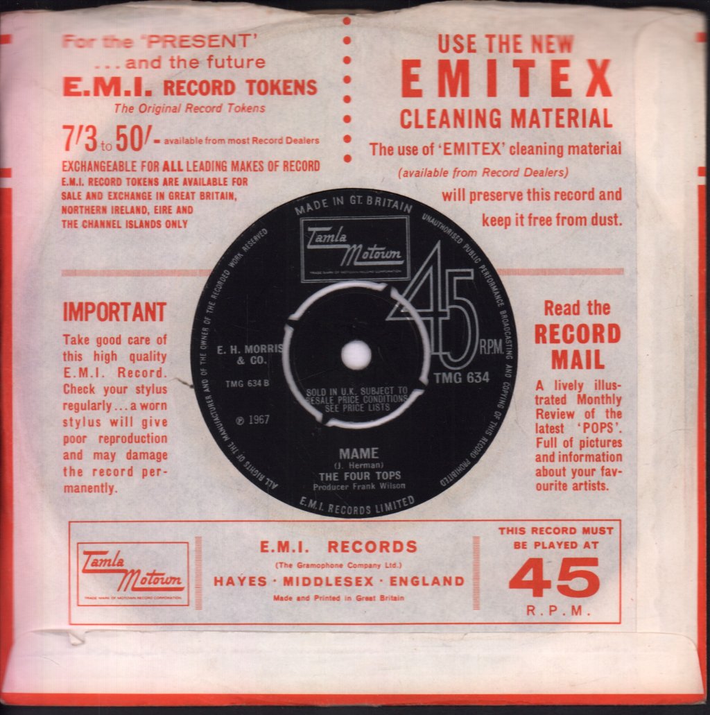 Four Tops - Walk Away Renee - 7 Inch