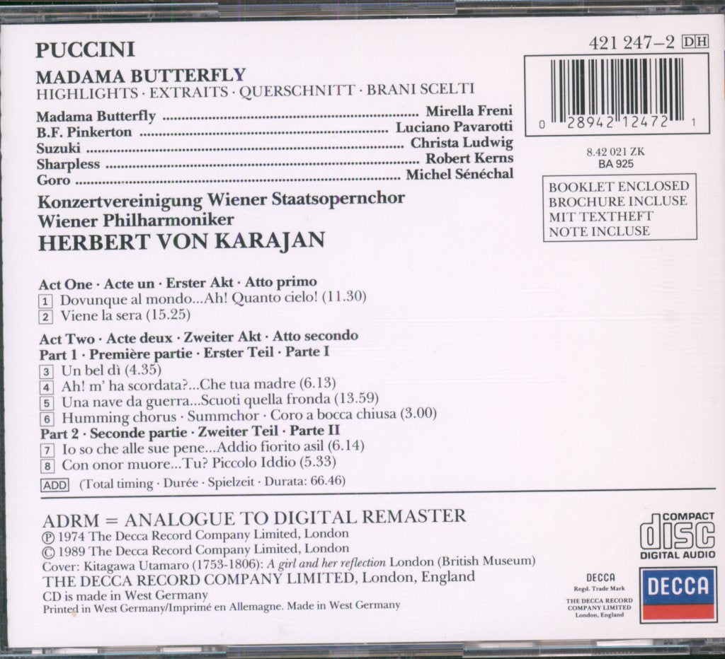 Joan Sutherland, Luciano Pavarotti - Donizetti - Lucia Di Lammermoor Highlights - Cd