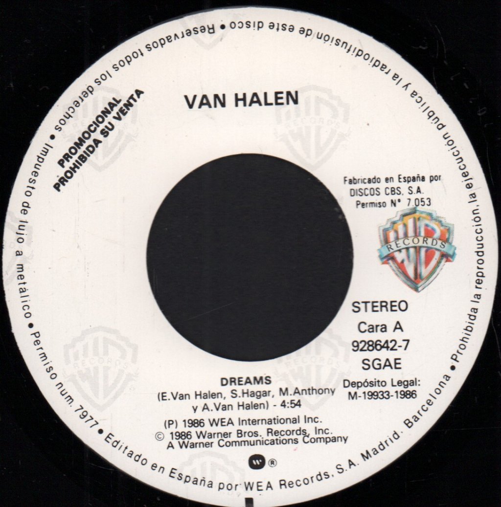 Van Halen - Dreams - 7 Inch