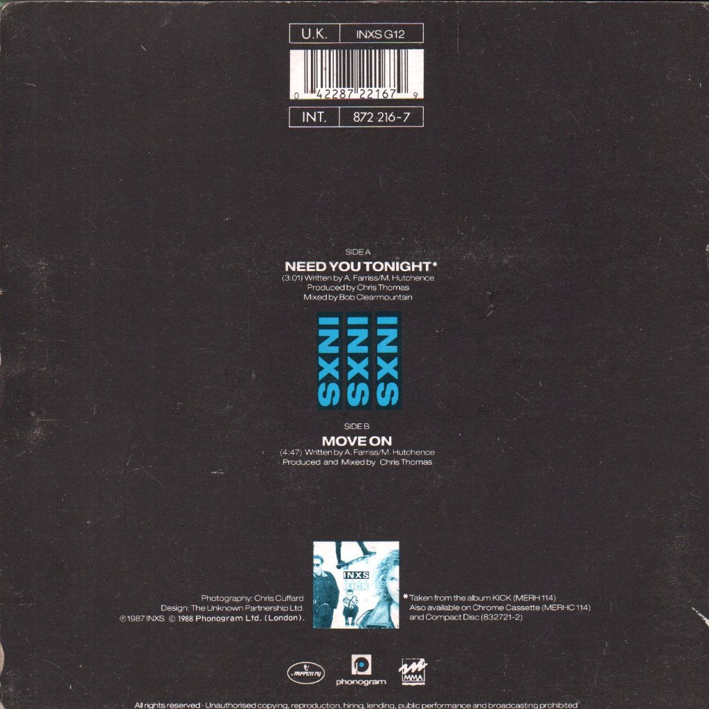 INXS - Need You Tonight - 7 Inch