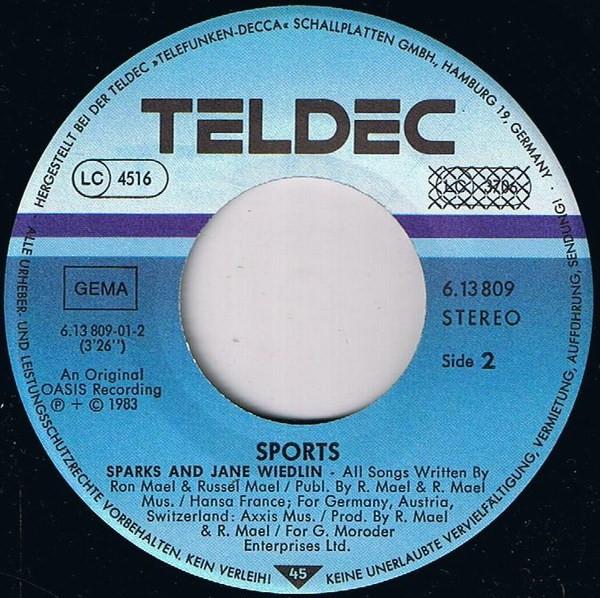Sparks And Jane Wiedlin - Cool Places - 7 Inch
