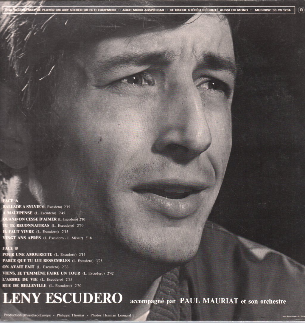 Leny Escudero - Ballade À Sylvie - Lp