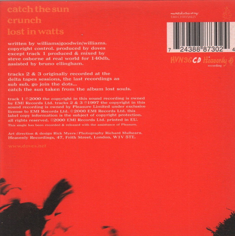 Doves (Manchester Group) - Catch The Sun - Cd