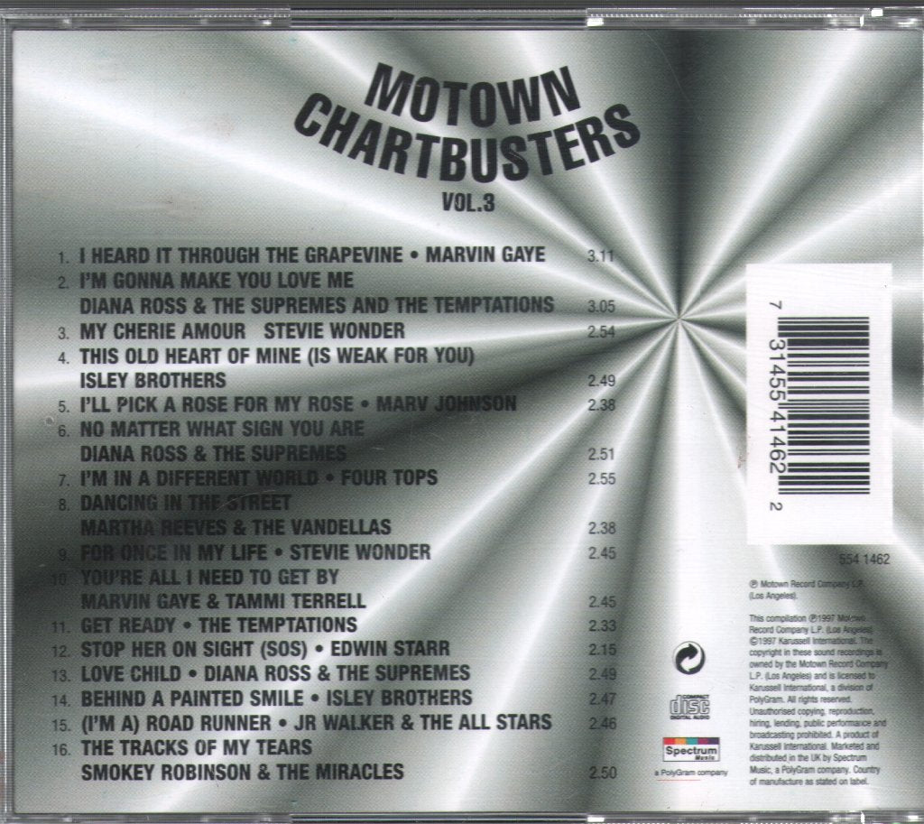 Various Artists - Motown Chartbusters Vol.3 - Cd