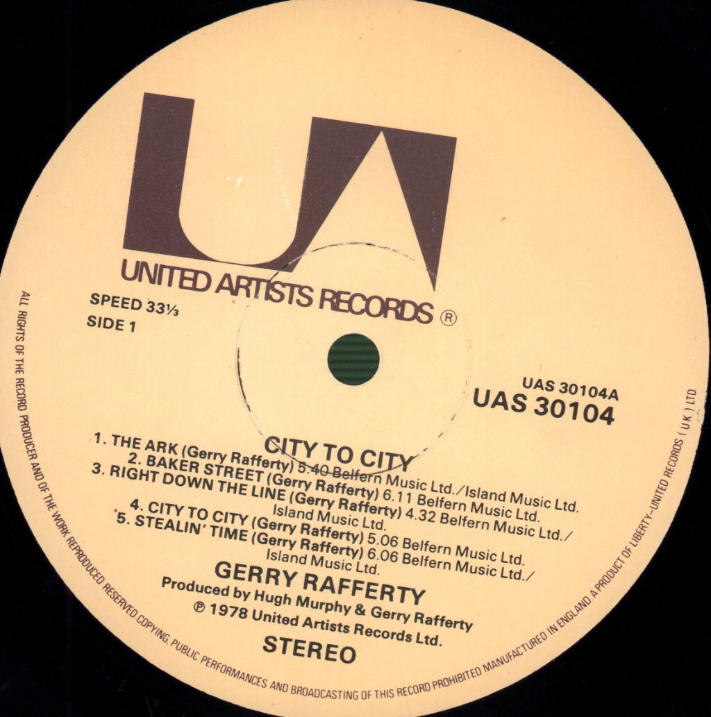 Gerry Rafferty - City To City - Lp