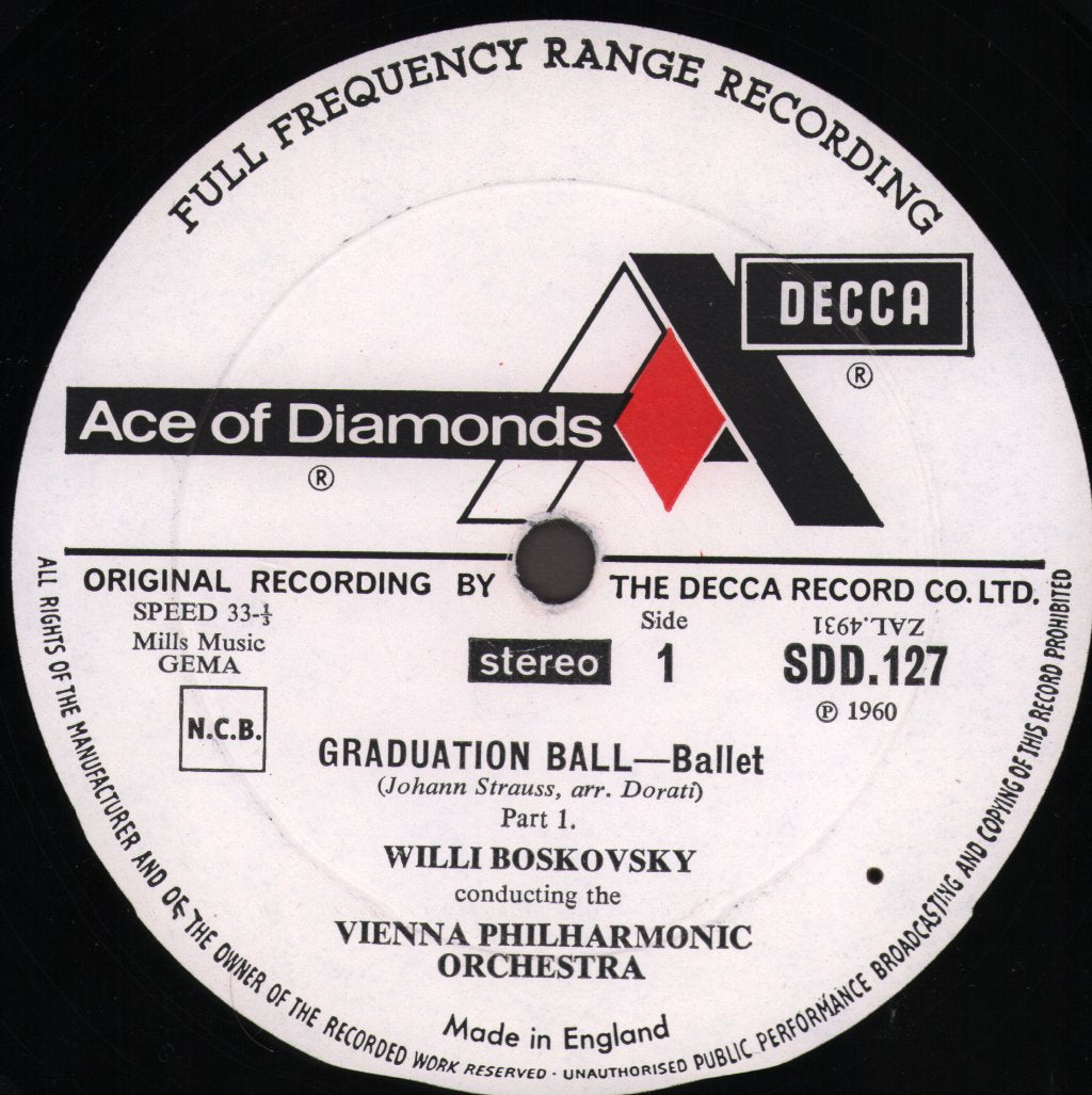 Vienna Philharmonic Orchestra / Willi Boskovsky - Strauss - Graduation Ball / Weber - Le Spectre De La Rose - Lp