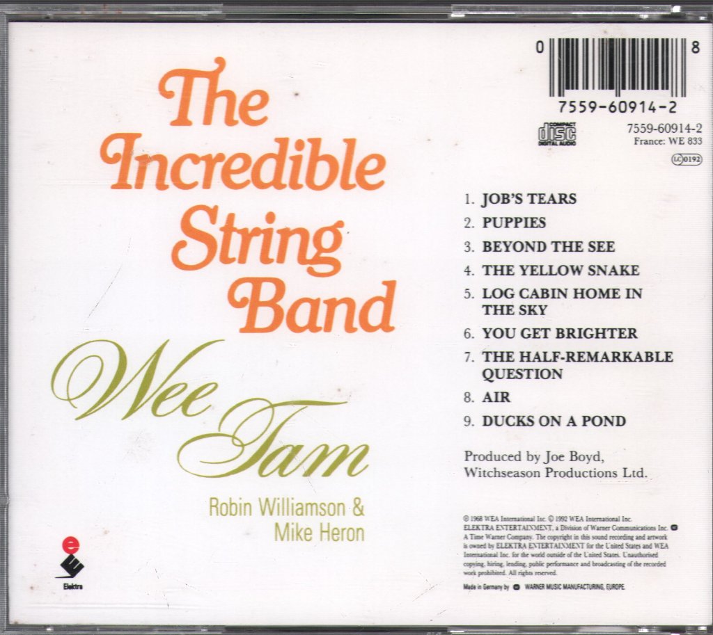 Incredible String Band - Wee Tam - Cd