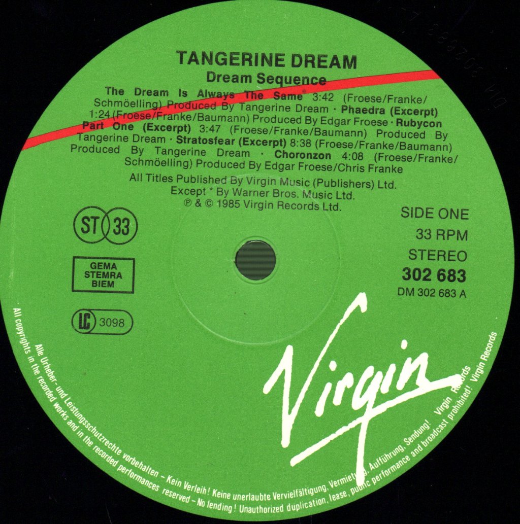 Tangerine Dream - Dream Sequence - Triple Lp