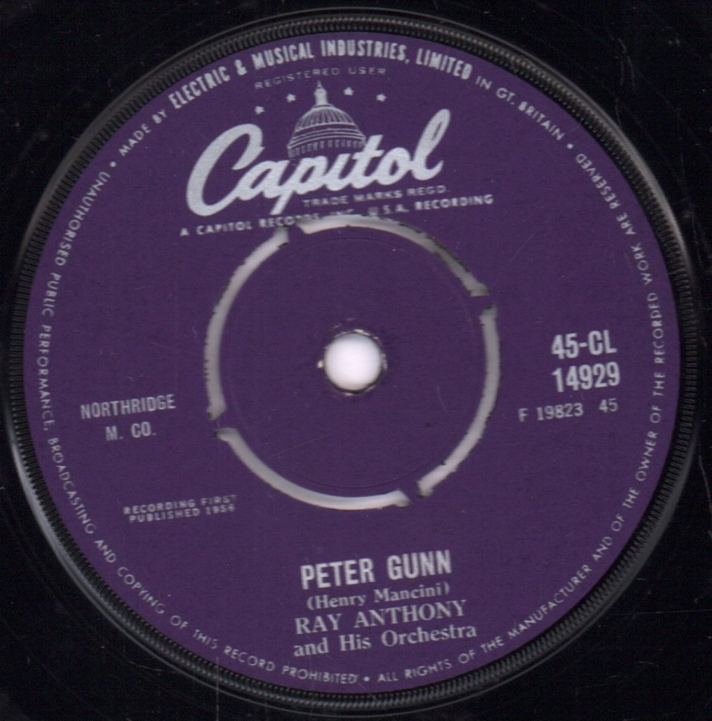 Ray Anthony and His Orchestra - Peter Gunn - 7 Inch