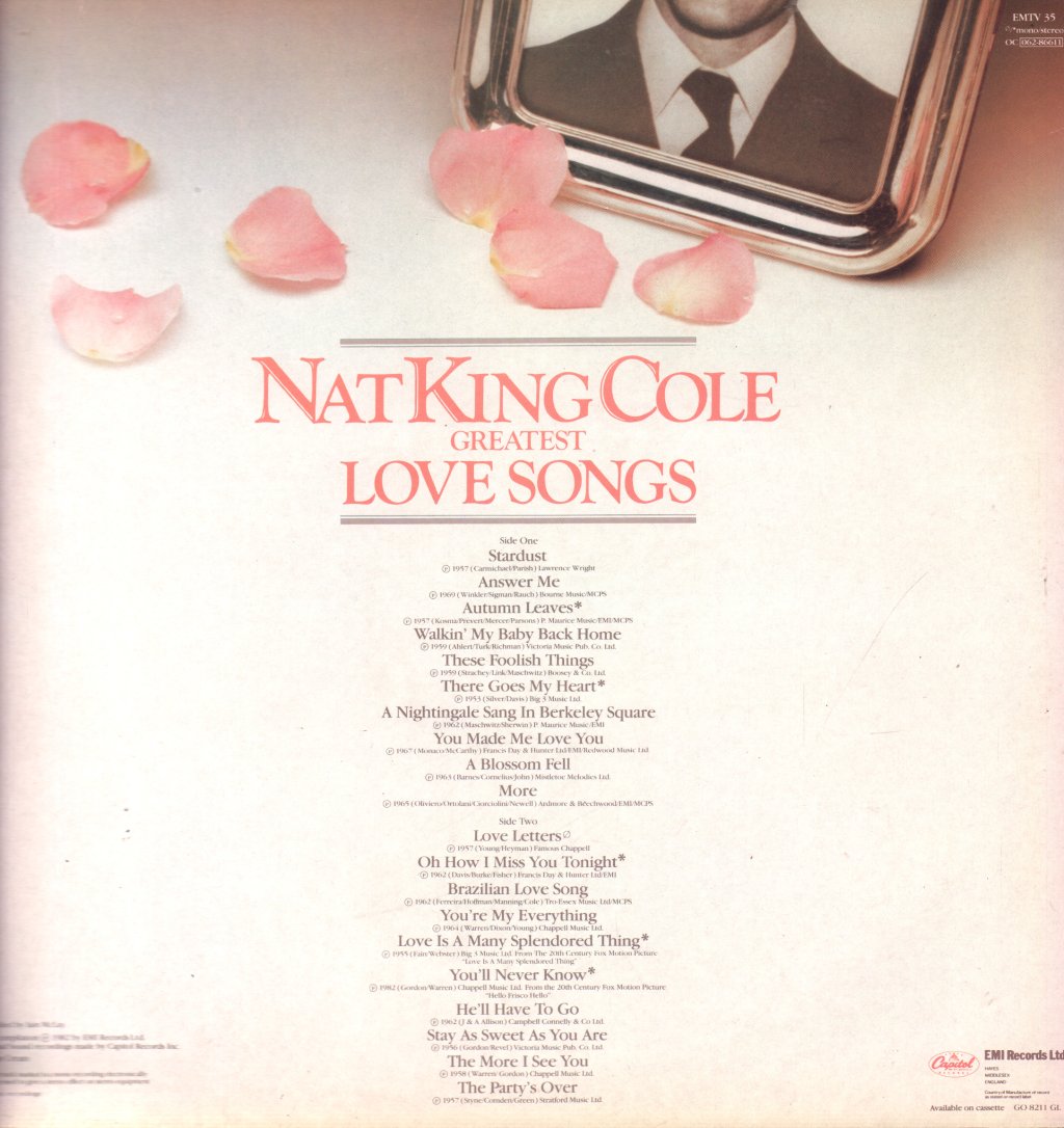 Nat King Cole - 20 Greatest Love Songs - Lp