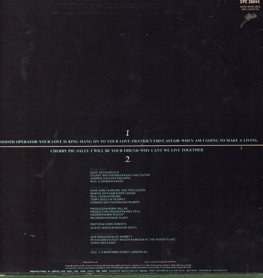 Sade - Diamond Life - Lp