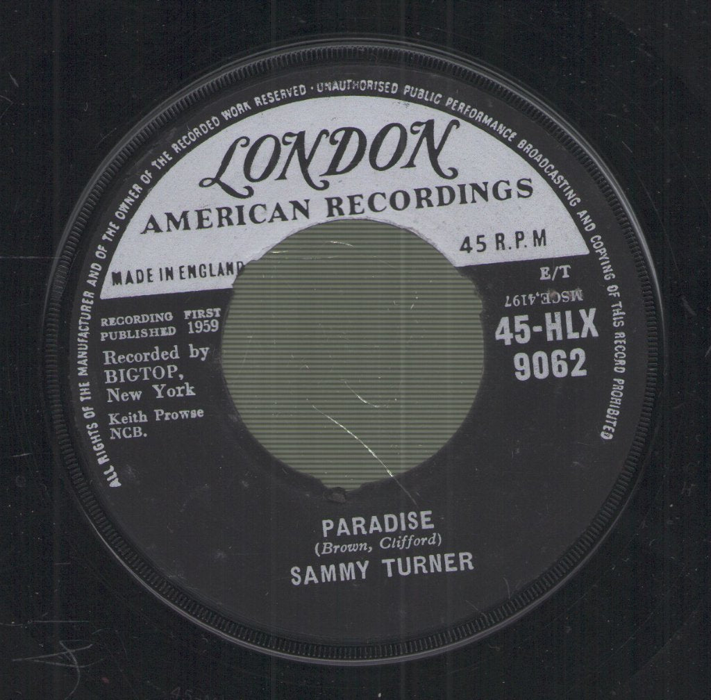 Sammy Turner - Paradise - 7 Inch