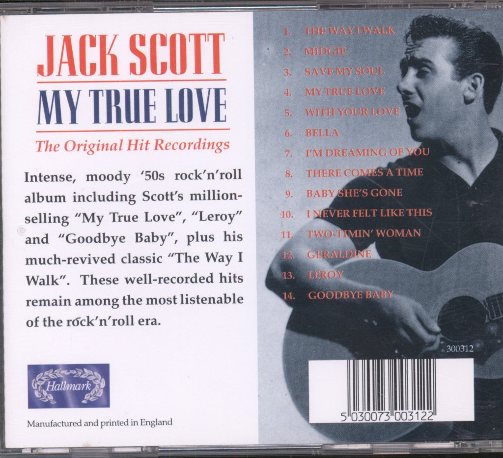 Jack Scott - My True Love - Cd