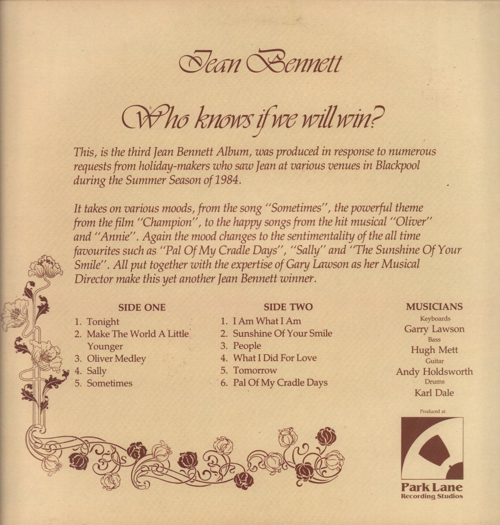 Jean Bennett - who knows if we will win - Lp