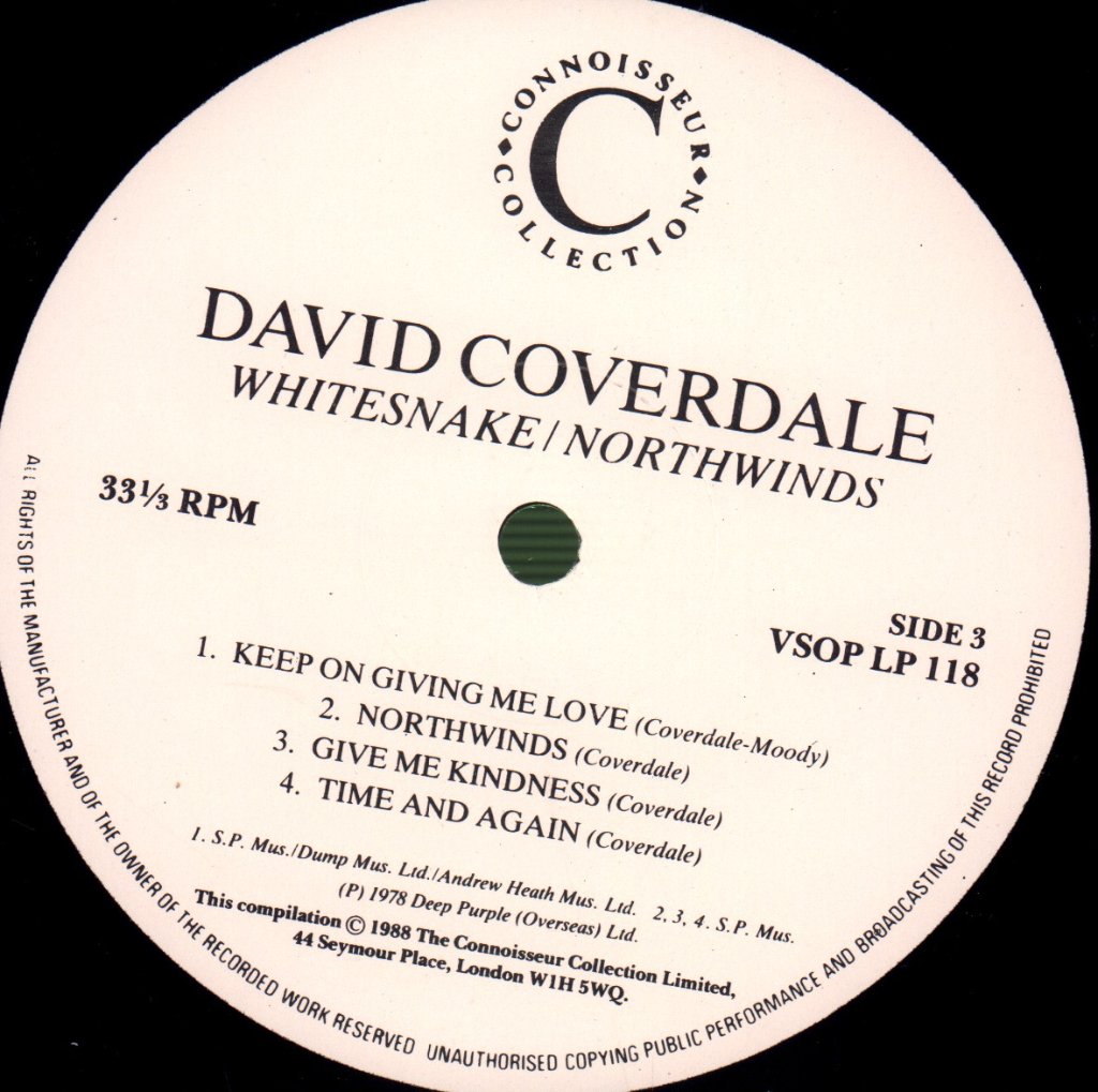 David Coverdale - Whitesnake / Northwinds - Double Lp