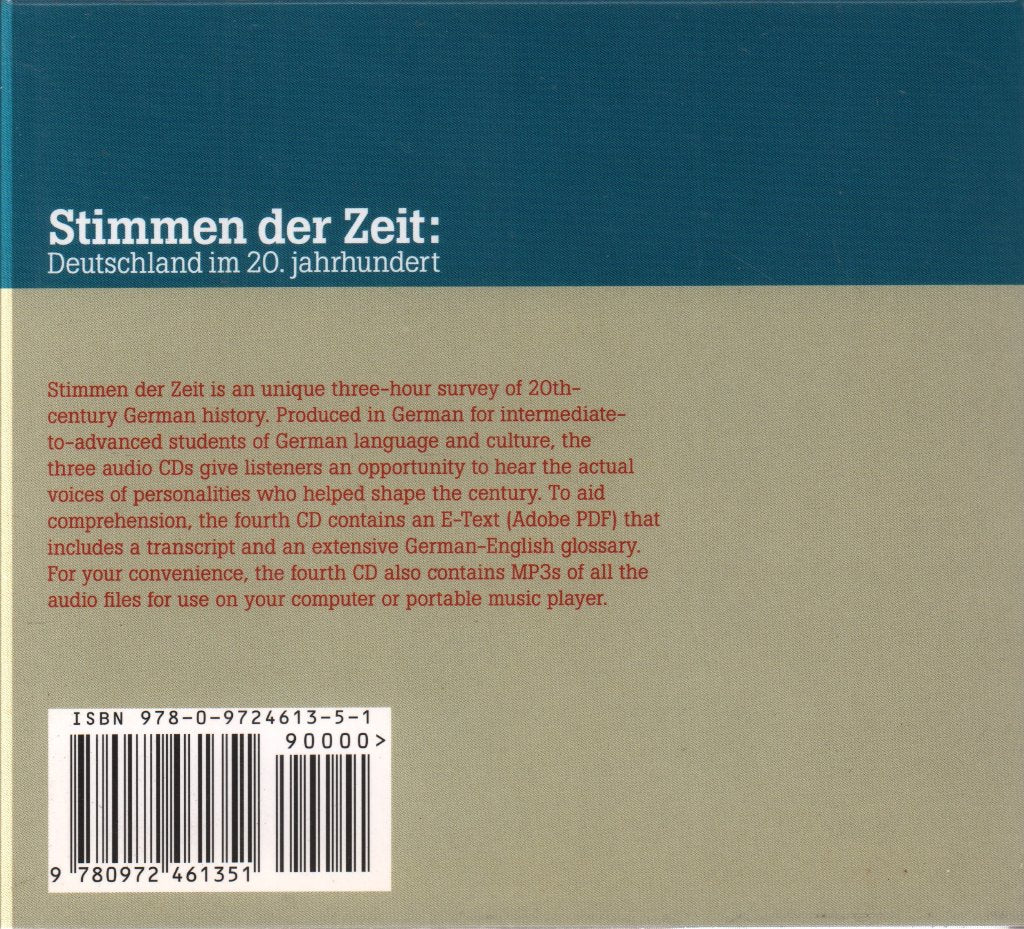 Stimmen der Zeit - Deutschland im 20. jahrhundert - Cd Set