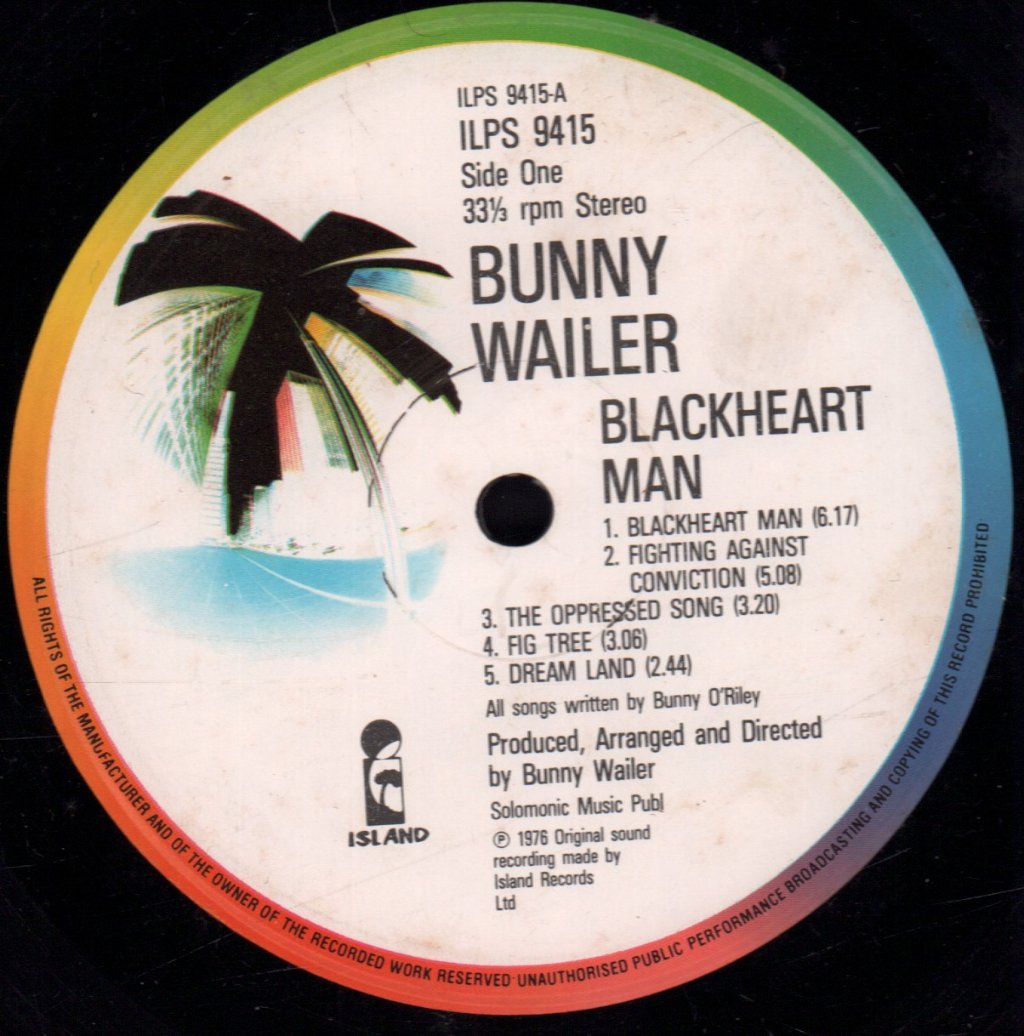 Bunny Wailer - Blackheart Man - Lp