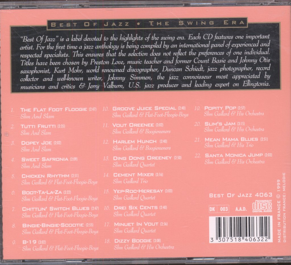 Slim Gaillard - An Introduction To Slim Gaillard - His Best Recordings 1938-1946 - Cd