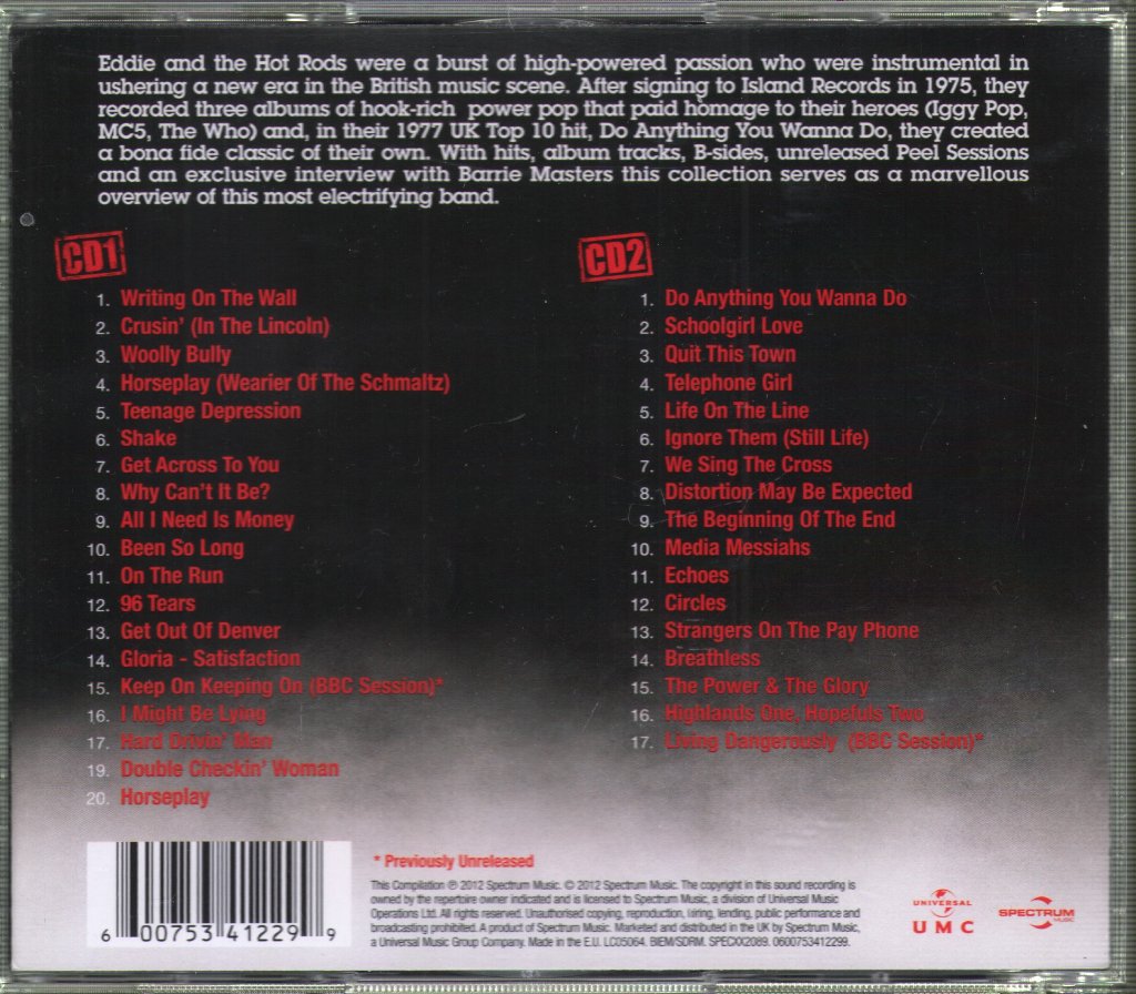 Eddie And The Hot Rods - Do Anything You Wanna Do - The Best Of - Double Cd