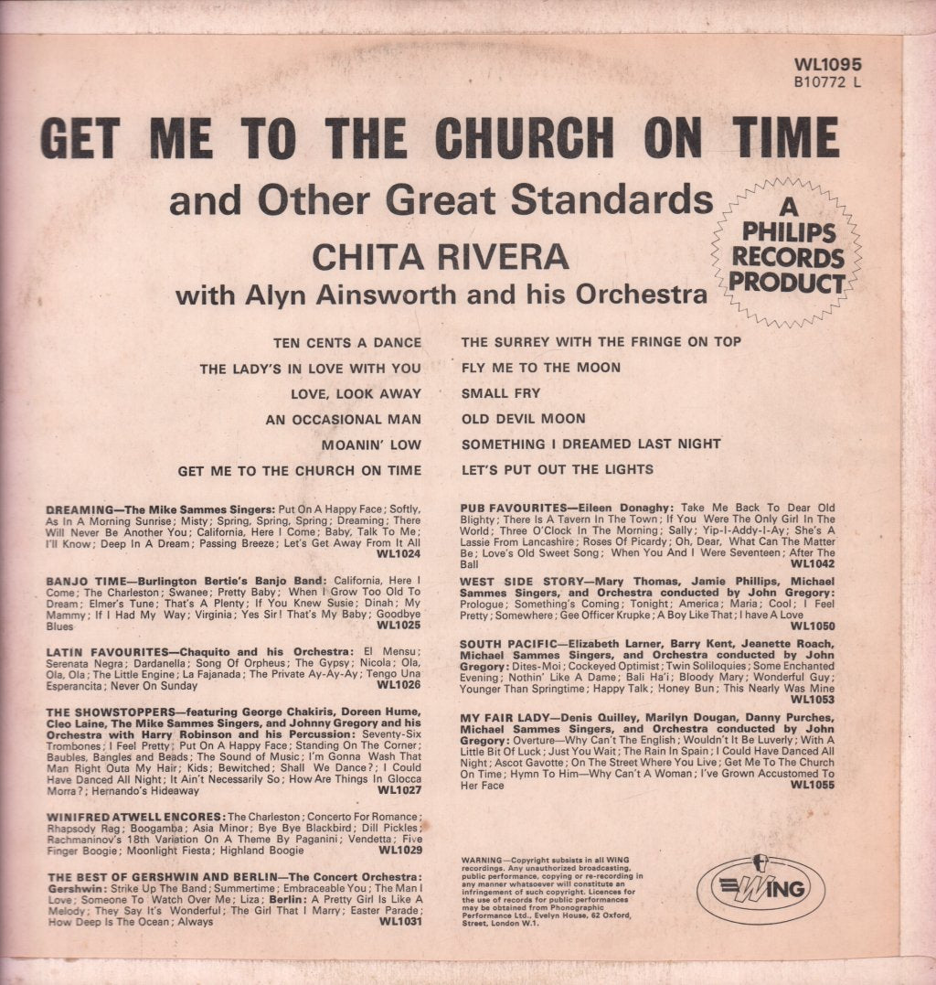 Chita Rivera - Get Me To The Church On Time - Lp