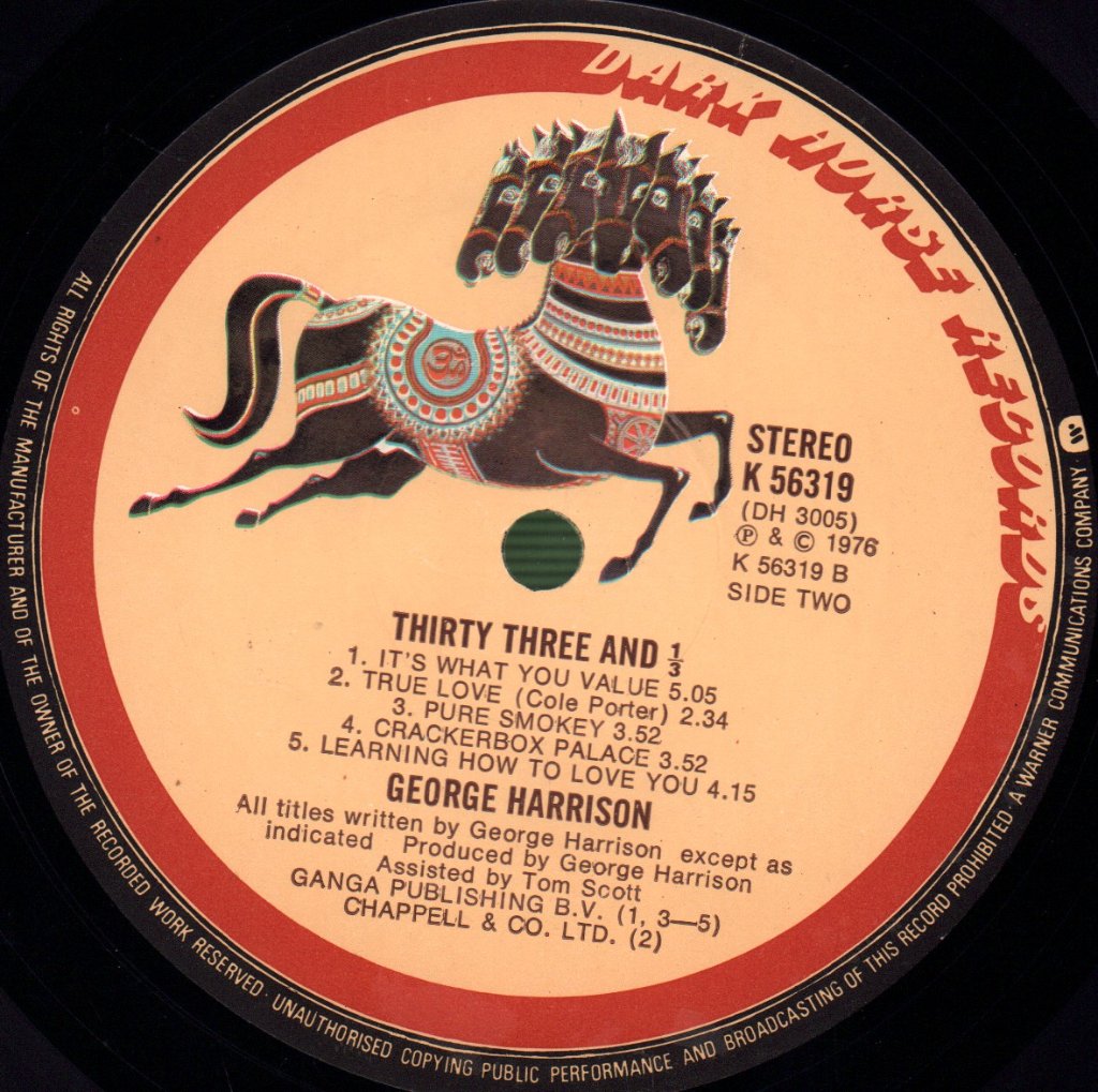 George Harrison - Thirty Three And 1/3 - Lp