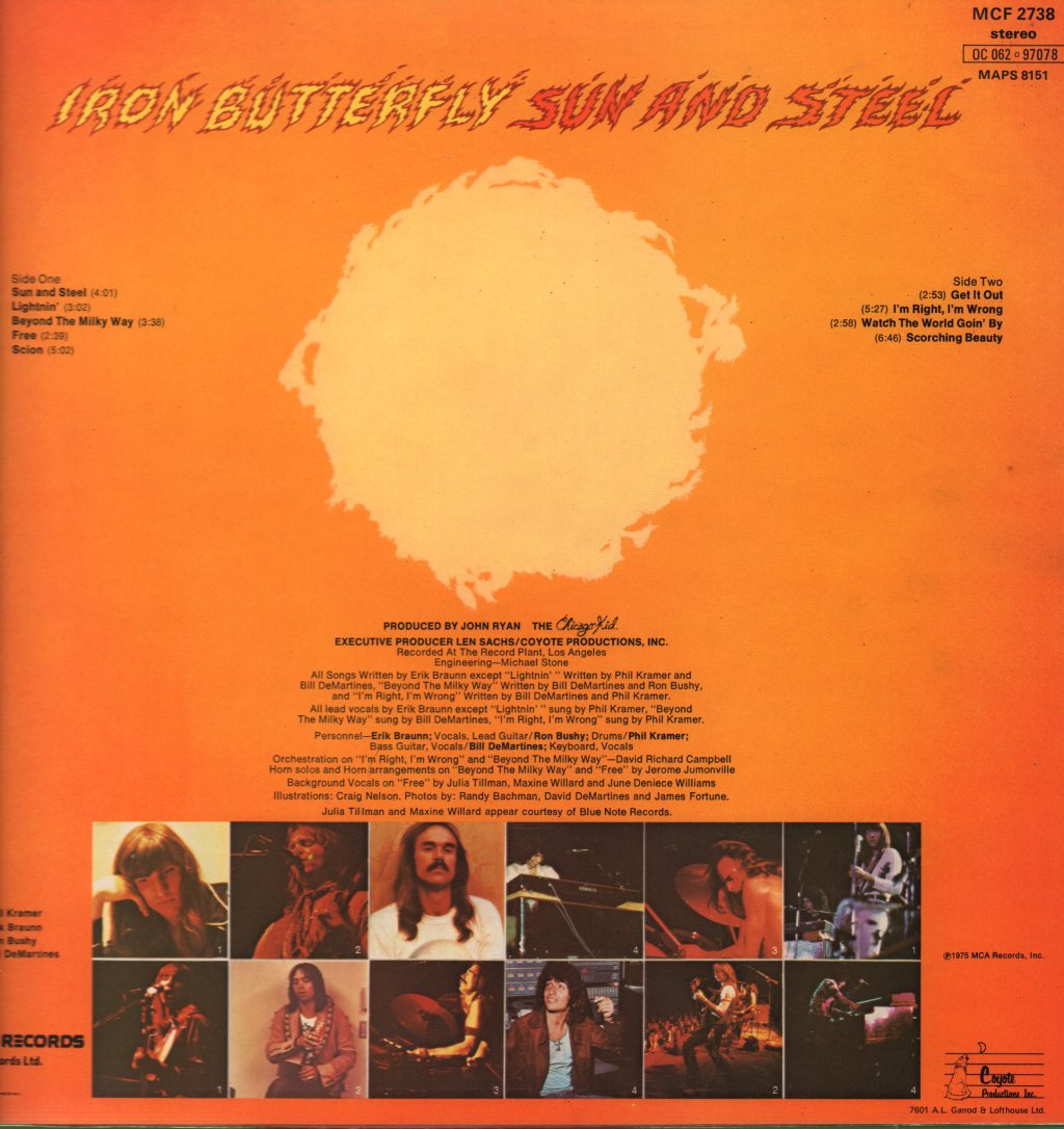 Iron Butterfly - Sun And Steel - Lp