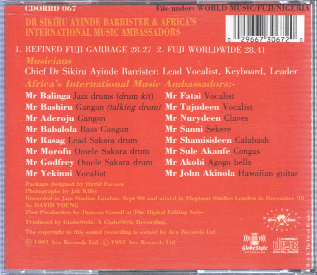 Chief Dr. Sikiru Ayinde Barrister & Africa's International Music Ambassadors - New Fuji Garbage - Cd