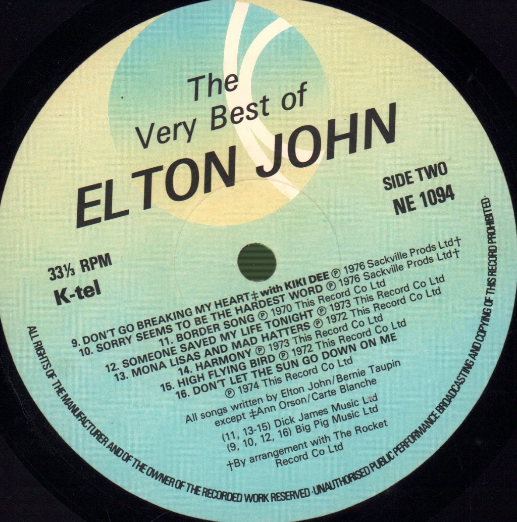 Elton John - Very Best Of - Lp
