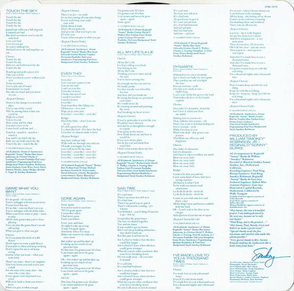 Smokey Robinson - Touch The Sky - Lp