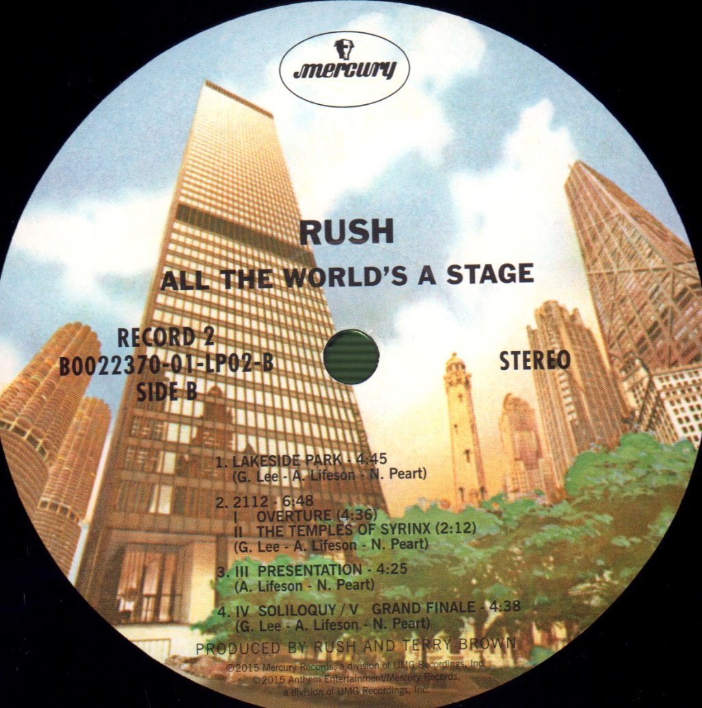 Rush - All The World's A Stage - Double Lp