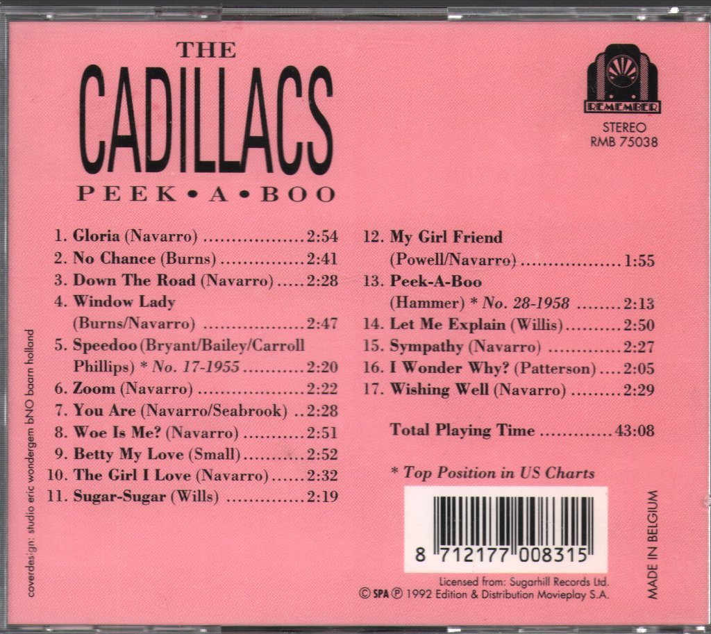 Cadillacs - Peek A Boo - Cd